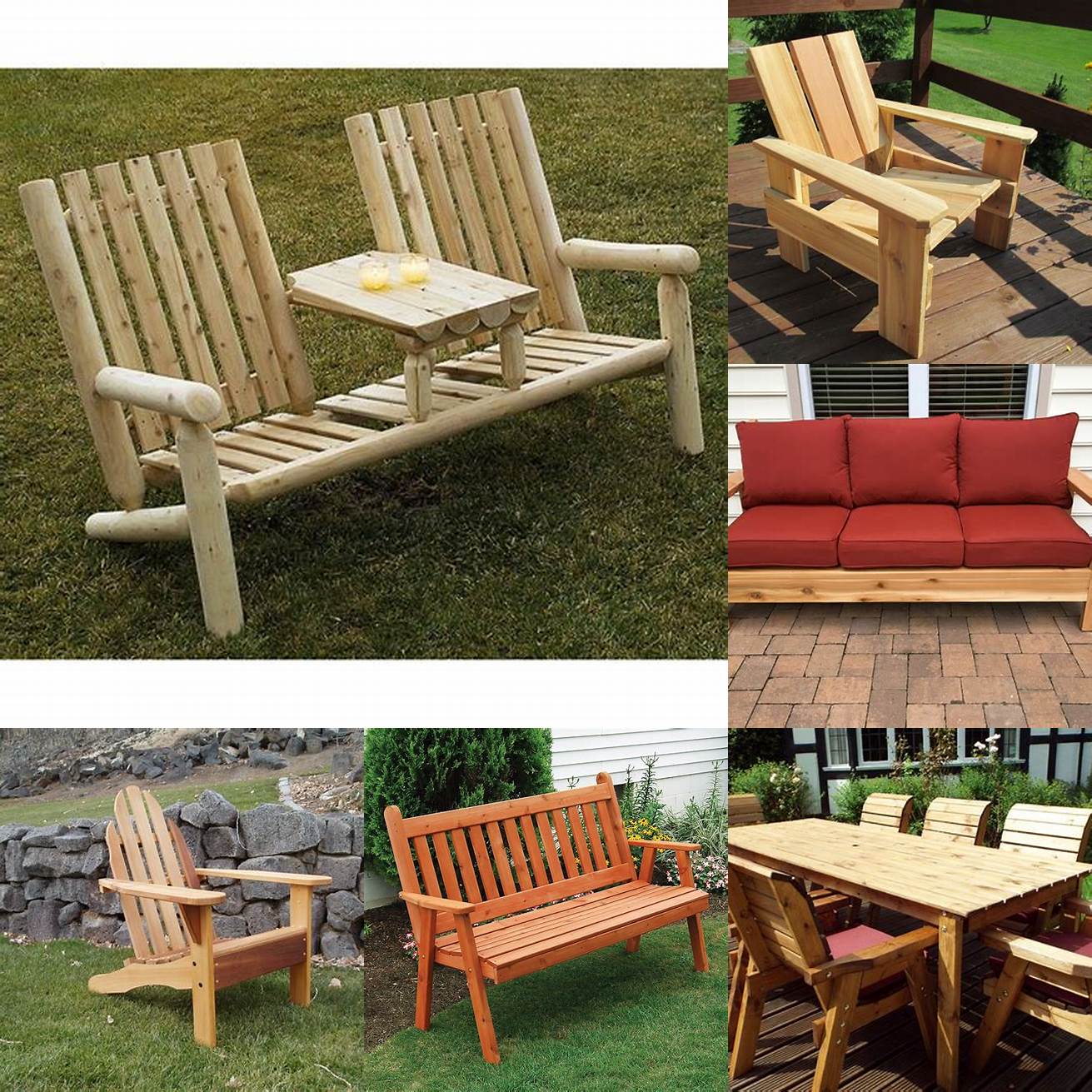 Cedar patio furniture