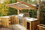 Cedar Board Outdoor Kitchen Cabinets
