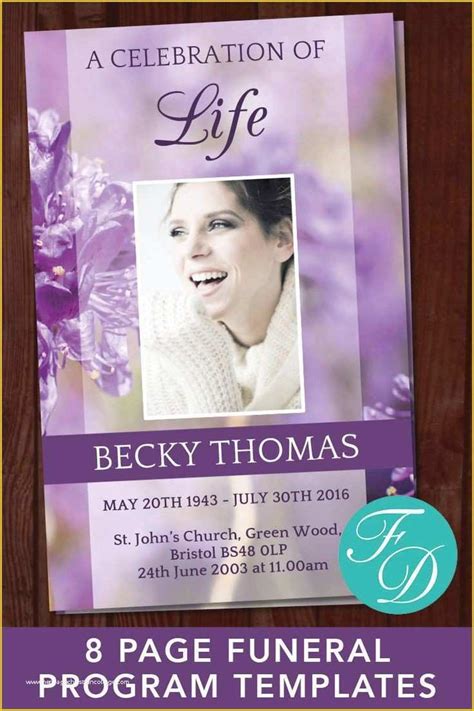 Celebration Of Life Program Templates