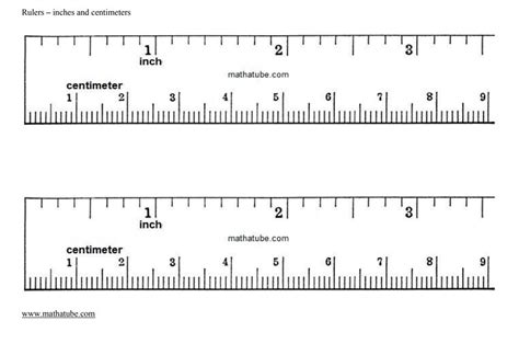 Centimeter And Inch Ruler Printable