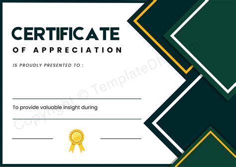 Certificate Appreciation Template Word