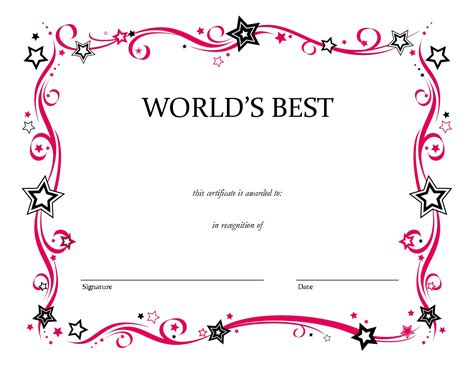 Certificate Blanks Printable