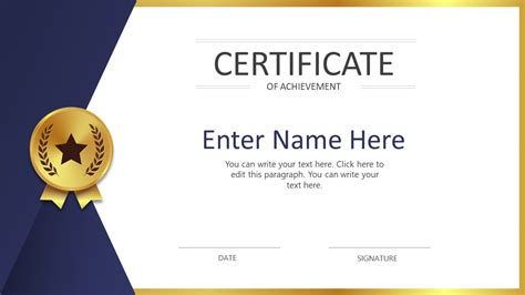 Certificate Template Google Slides