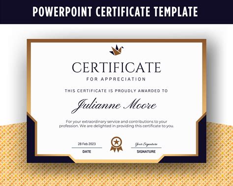 Certificate Template Ppt