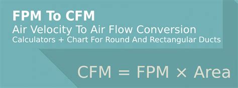 Cfm Airflow Chart