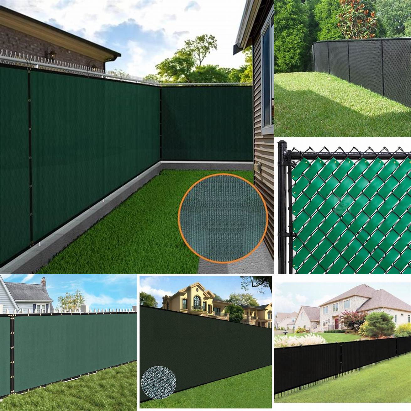 Chain Link Fence with Privacy Screen