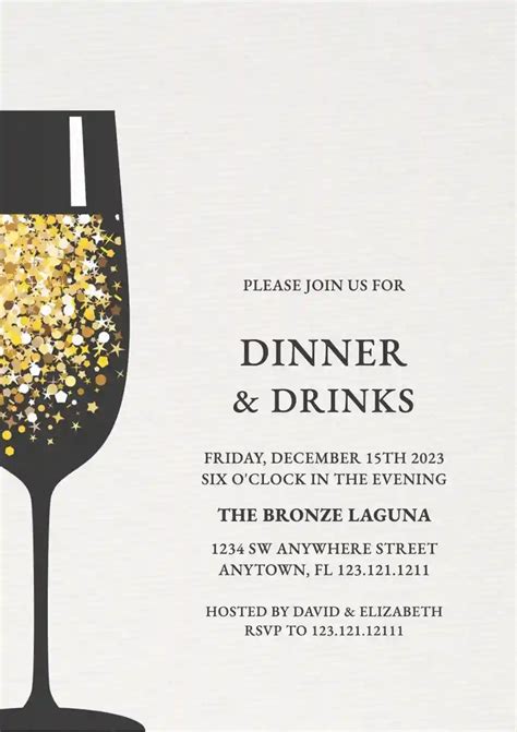 Champagne Party Invitations Templates