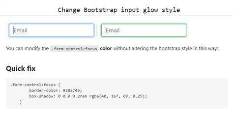 Change Bootstrap input focus blue glow