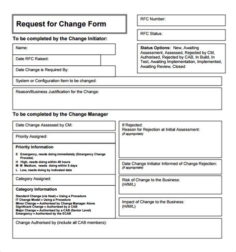 Change Request Templates