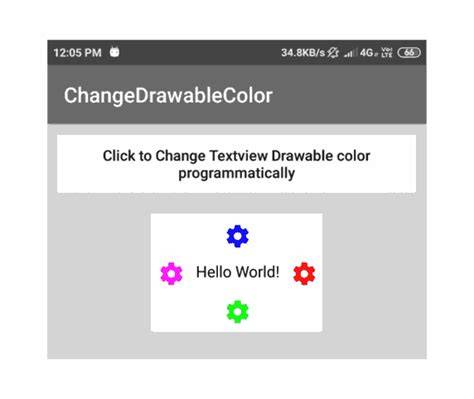 Change drawable color programmatically