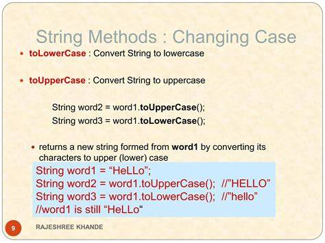 Changing the case of a string in Eclipse
