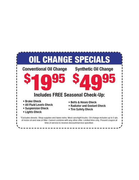 Cheap Oil Change Coupons Near Me Printable