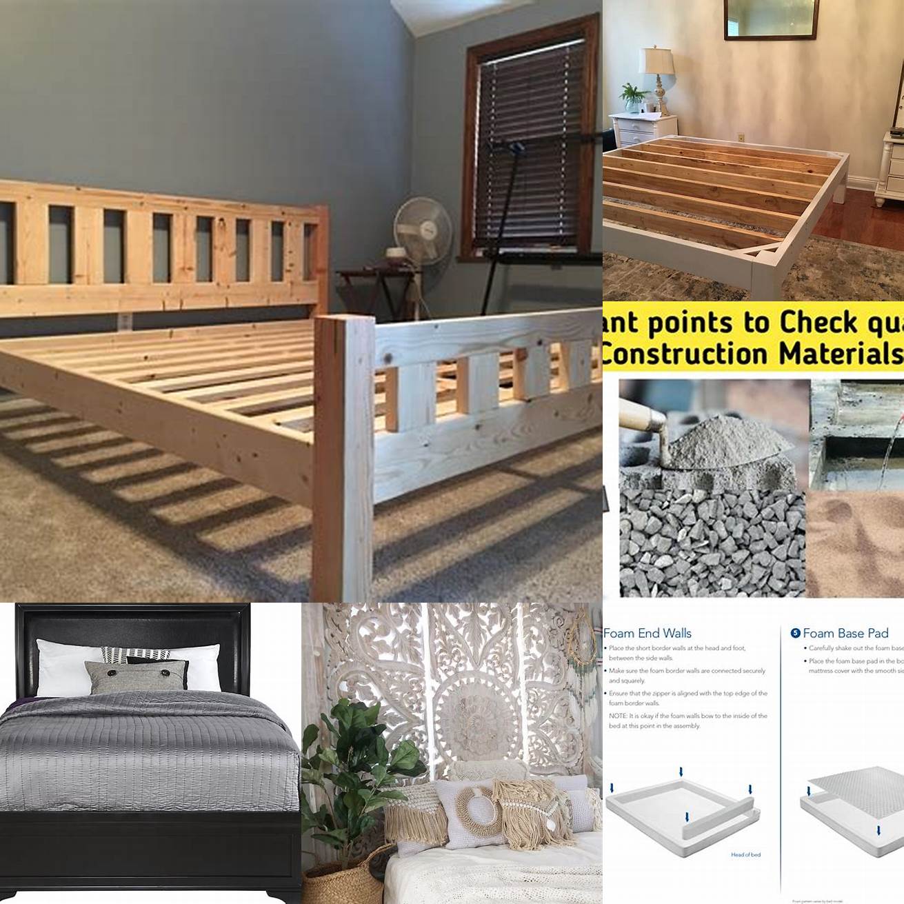 Check the materials Make sure to read the product description carefully to ensure that the bed is made with high-quality materials and construction