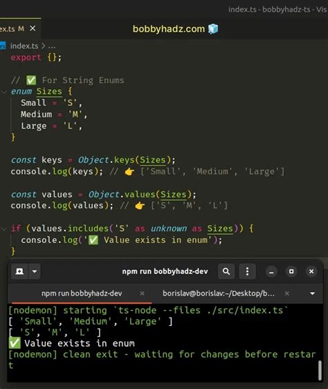 Check if value exists in enum in TypeScript