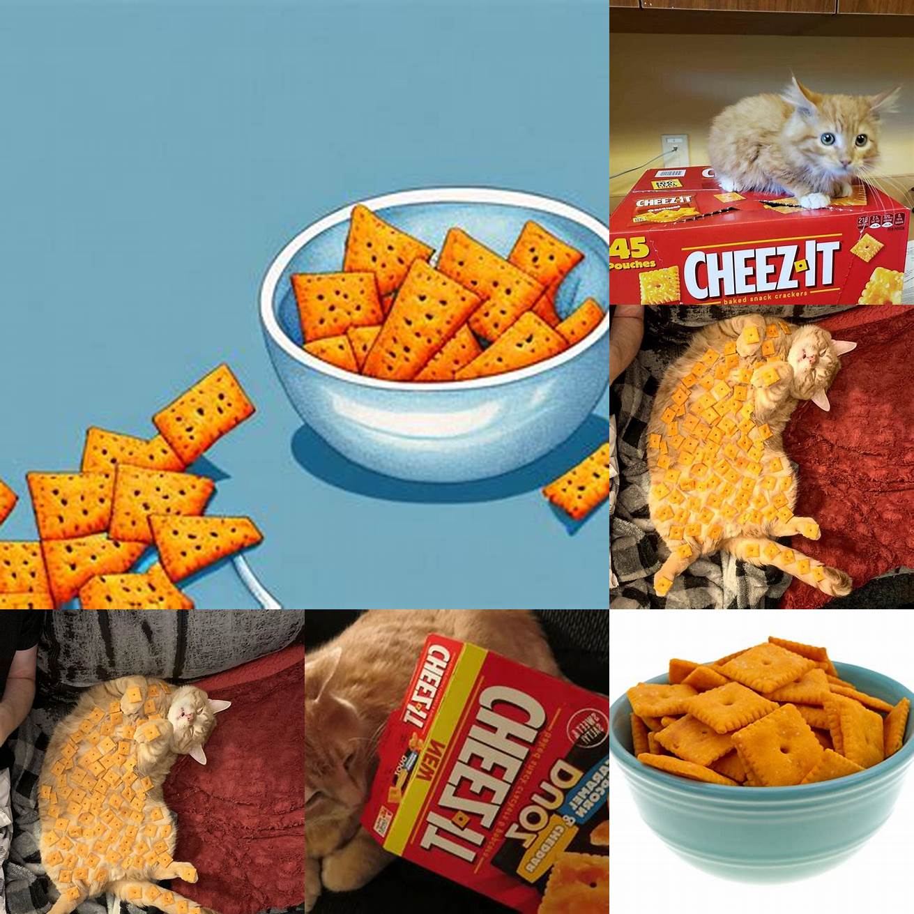Cheez-Its in a bowl
