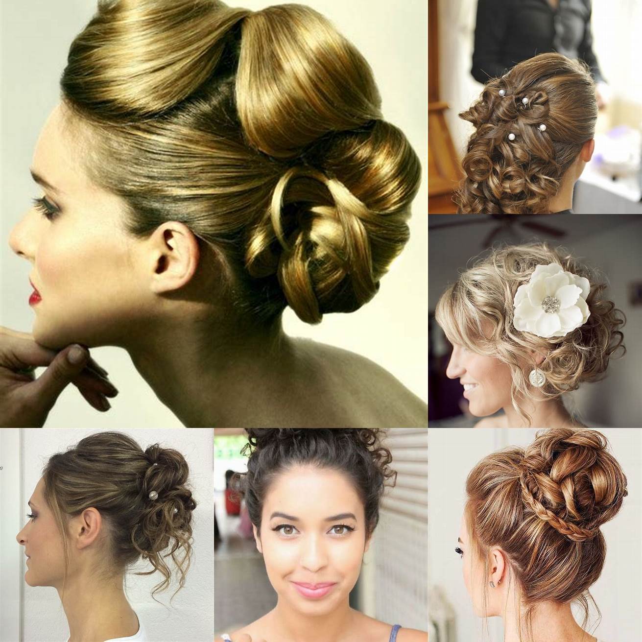 Chignon avec des boucles