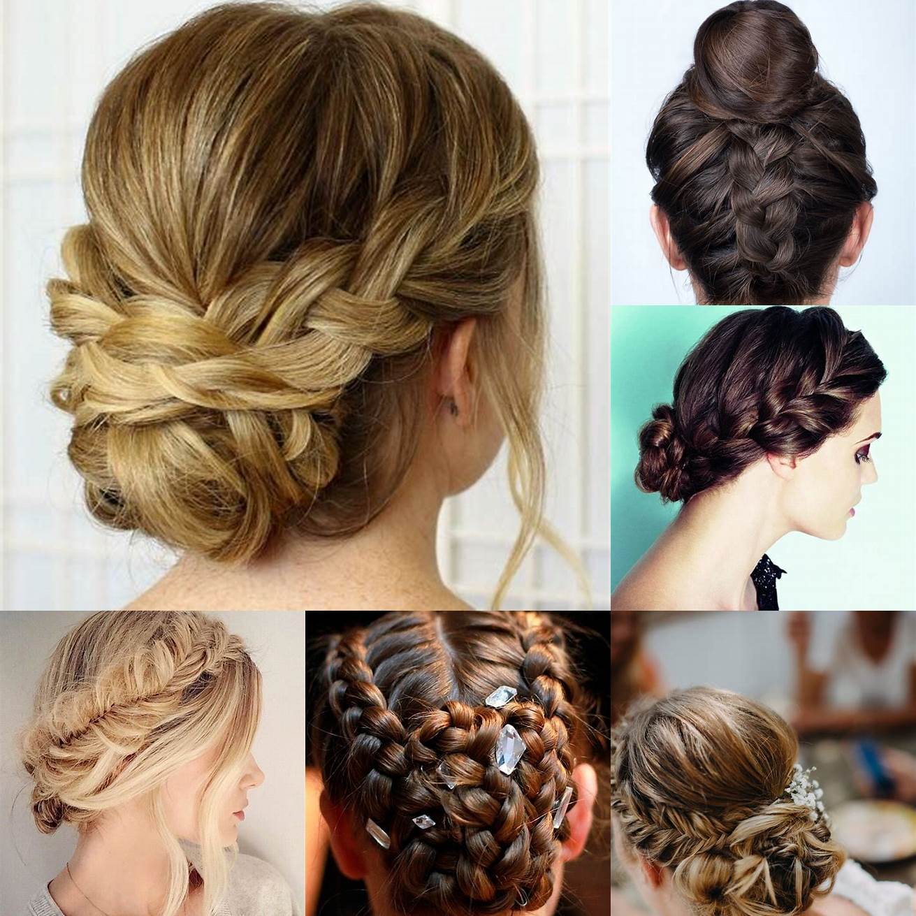 Chignon bas et tressé