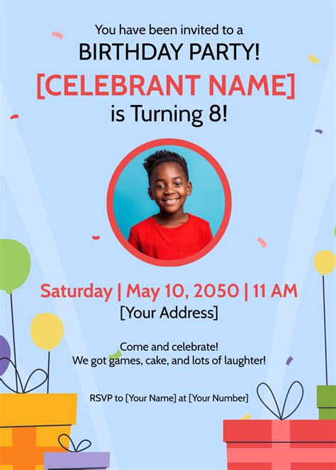Children's Birthday Invitation Template