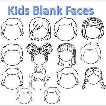 Childrens Face Templates
