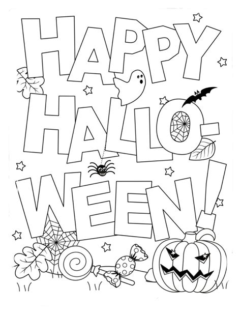 Childrens Halloween Coloring Pages Printable