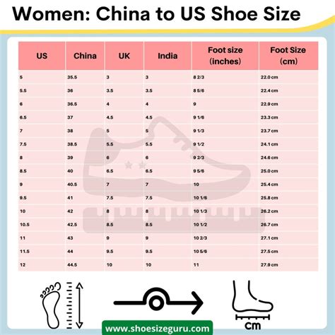 China To Us Size Chart