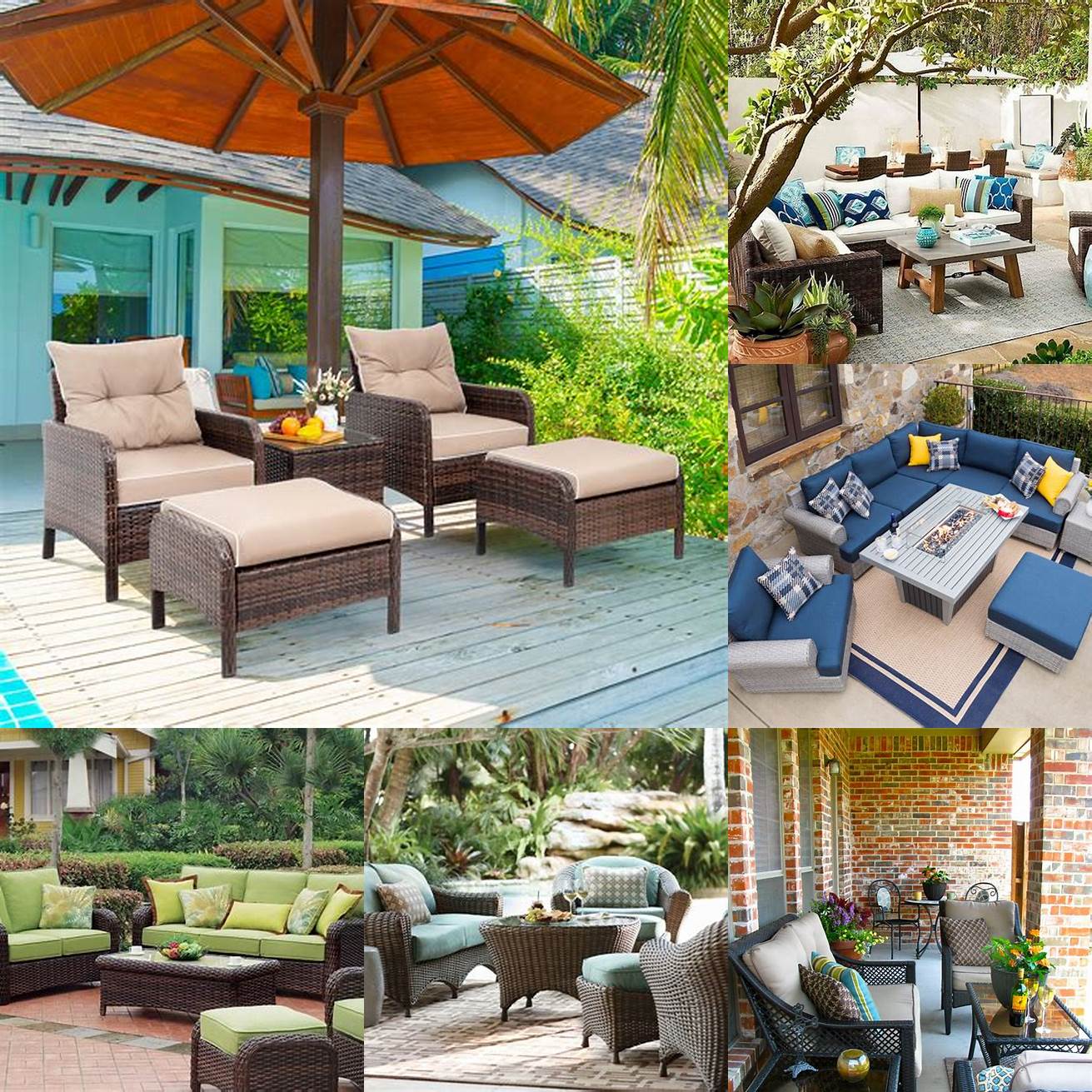 Choose a style that matches the overall look and feel of your patio area