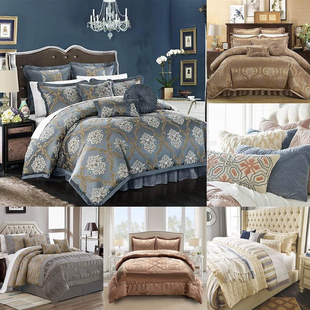 Choose bedding and accessories that complement your upholstered bed such as throw pillows or a matching bedspread