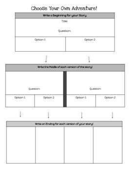 Choose Your Own Adventure Worksheet Free Printable
