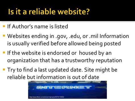 Choose a Reliable Website