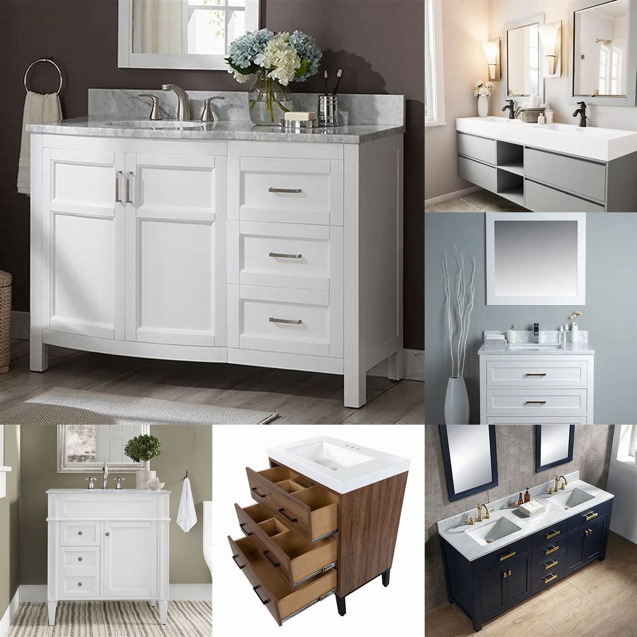 Choosing a vanity with drawers