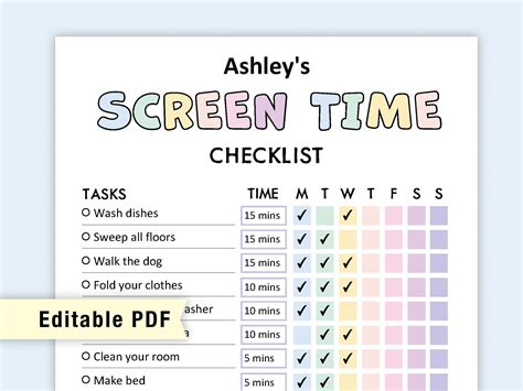 Chore Chart Screen