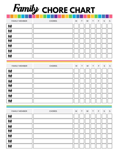 Chore Chart Template For Family