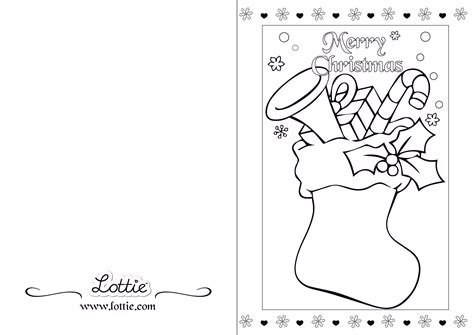 Christmas Card Colouring Printable