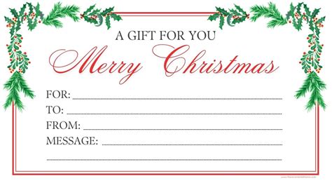 Christmas Gift Card Templates