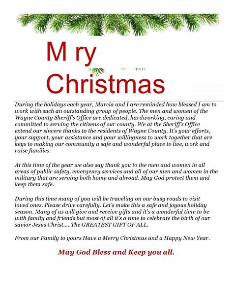 New form letter christmas 764