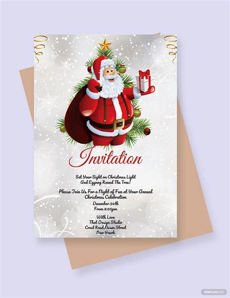 Christmas Invitation Template Word