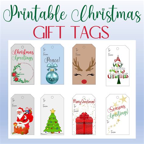 Christmas Package Tags Printable