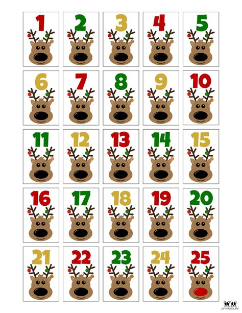 Christmas Printable Numbers