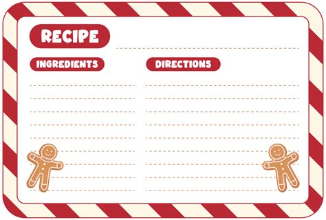 Christmas Recipe Card Template