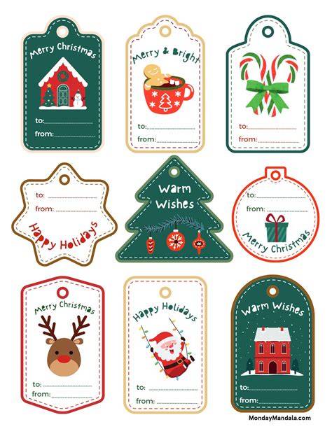 Christmas Tag Templates Gifts