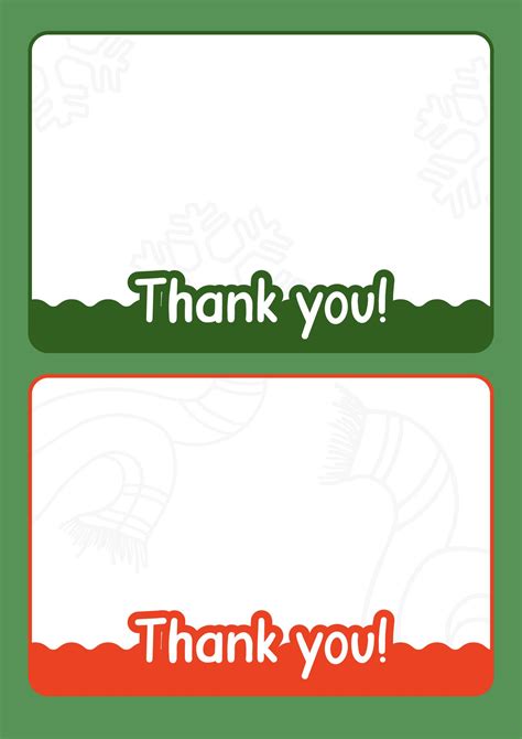 Christmas Thank You Notes Printable