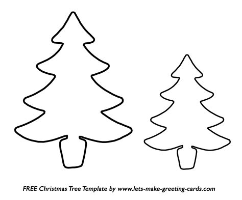 Christmas Tree Template To Cut Out