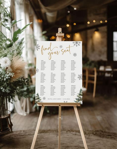 Christmas Wedding Seating Chart