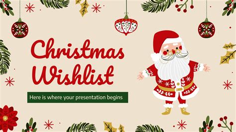 Christmas Wishlist Slides Template