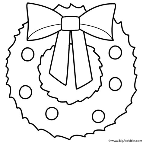 Christmas Wreath Template To Color