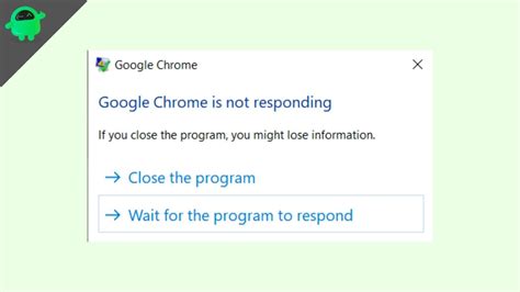 Chrome Not Responding