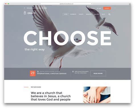 Church Website Templates Wordpress