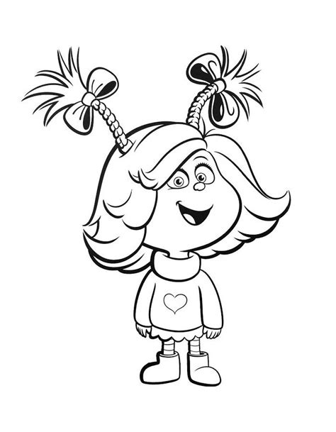 Cindy Lou Who Coloring Page Printable