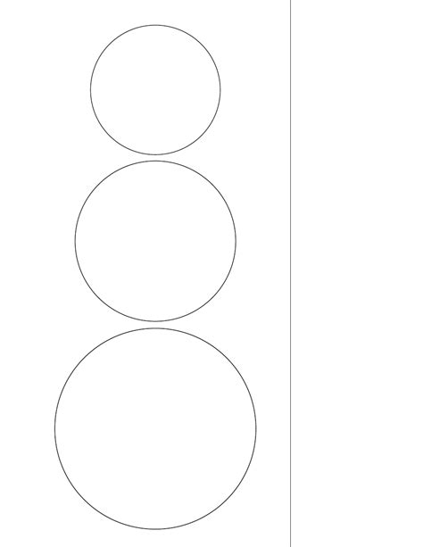Circle Snowman Template