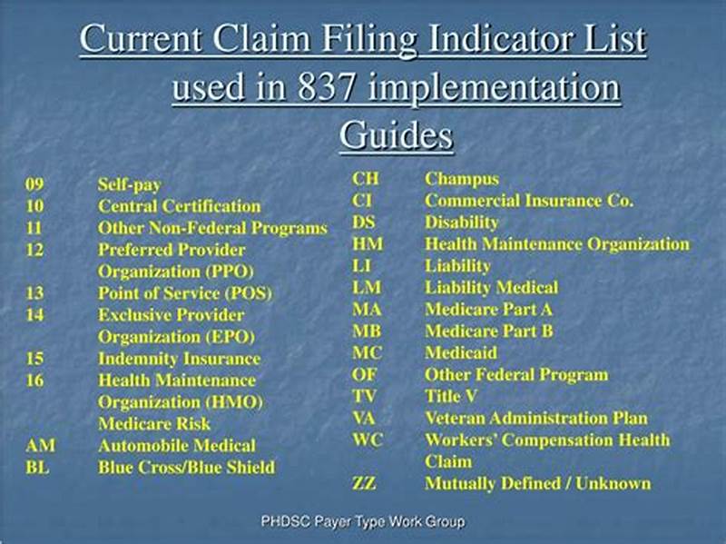 Claim Filing Indicator Code 16